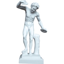 Ο Παν παίζει κύμβαλα ( Διακοσμητικό αλαβάστρινο άγαλμα 36cm)