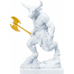 Μινώταυρος πολεμιστής με το Μινωικό διπλό πέλεκυ (Αλαβάστρινο άγαλμα 20.5x12εκ)