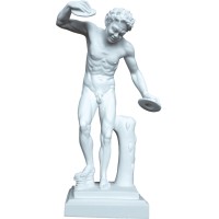 Ο Παν παίζει κύμβαλα ( Διακοσμητικό αλαβάστρινο άγαλμα 36cm)