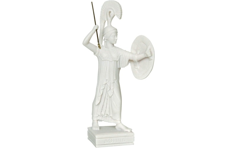 Θεά Αθηνά με ασπίδα (Διακοσμητικό αλαβάστρινο άγαλμα 27cm)