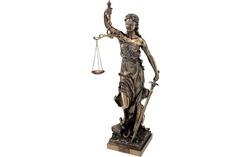 Θέμις, Θεά της δικαιοσύνης (Διακοσμητικό Μπρούζτινο Αγαλμα 50εκ)