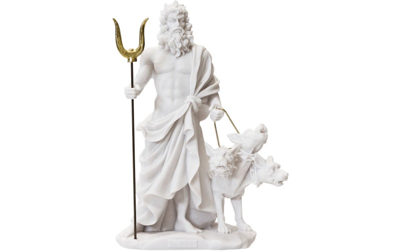 Αδης Μυθικός Θεός του Κάτω Κόσμου και ο Κέρβερος (Αλαβάστρινο Αγαλμα 24εκ)