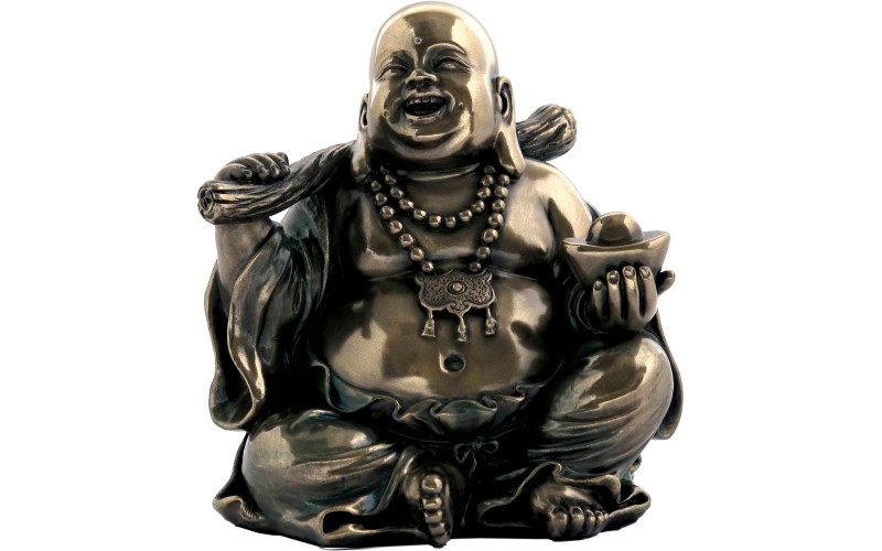 Γελαστός Βούδας (Μπρούτζινο άγαλμα 9εκ.)