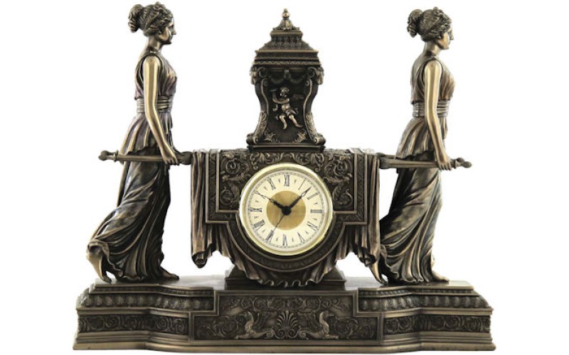 Ρολόι, Γυναίκες μεταφέρουν τεφροδόχο (Αγαλμα Ηλεκτρόλυσης Μπρούτζου 30x36 εκ.)