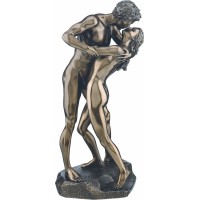 Φιλί, ερωτικό γυμνό ζευγάρι (Αγαλμα Ηλεκτρόλυσης Μπρούτζου 29εκ)