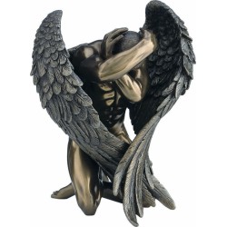 Αγγελος λυπημένος, γυμνός με φτερά (Αγαλμα Ηλεκτρόλυσης Μπρούτζου 16εκ.)