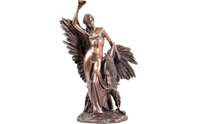Ηβη & αετός του Δία (Μπρούτζινο άγαλμα 30εκ)