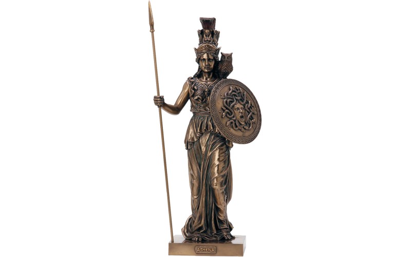 Θεά Αθηνά με κουκουβάγια  (Αγαλμα Ηλεκτρόλυσης Μπρούτζου 50εκ)