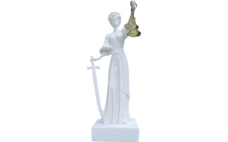 Θέμις, θεά της δικαιοσύνης (Αλαβάστρινο άγαλμα  25εκ)