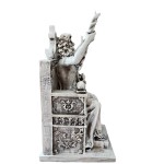 Θεός Δίας στον θρόνο του (Αλαβάστρινο άγαλμα με πατίνα 24εκ.)